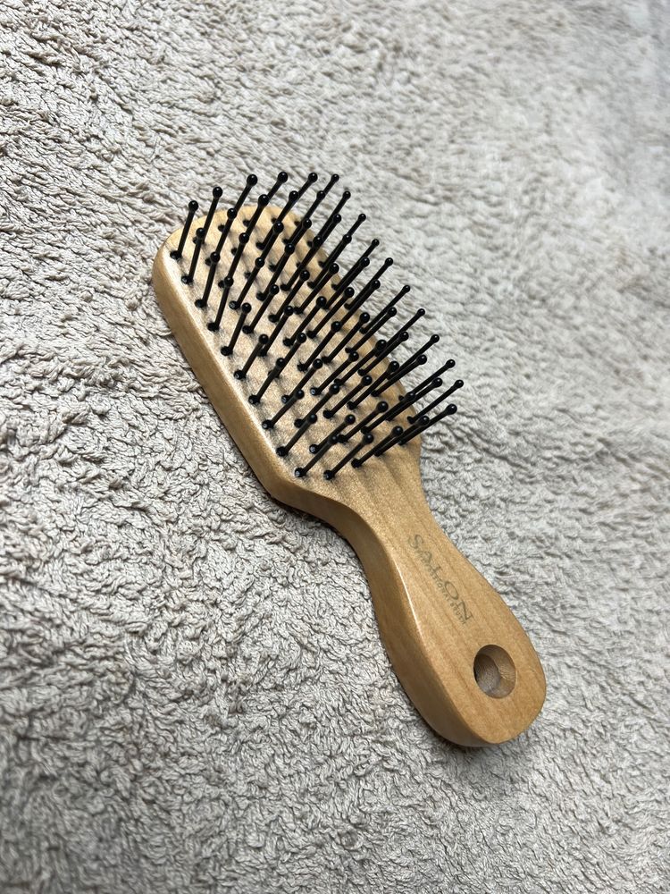Salon Professional Mini Wooden Paddle Brush (New)
