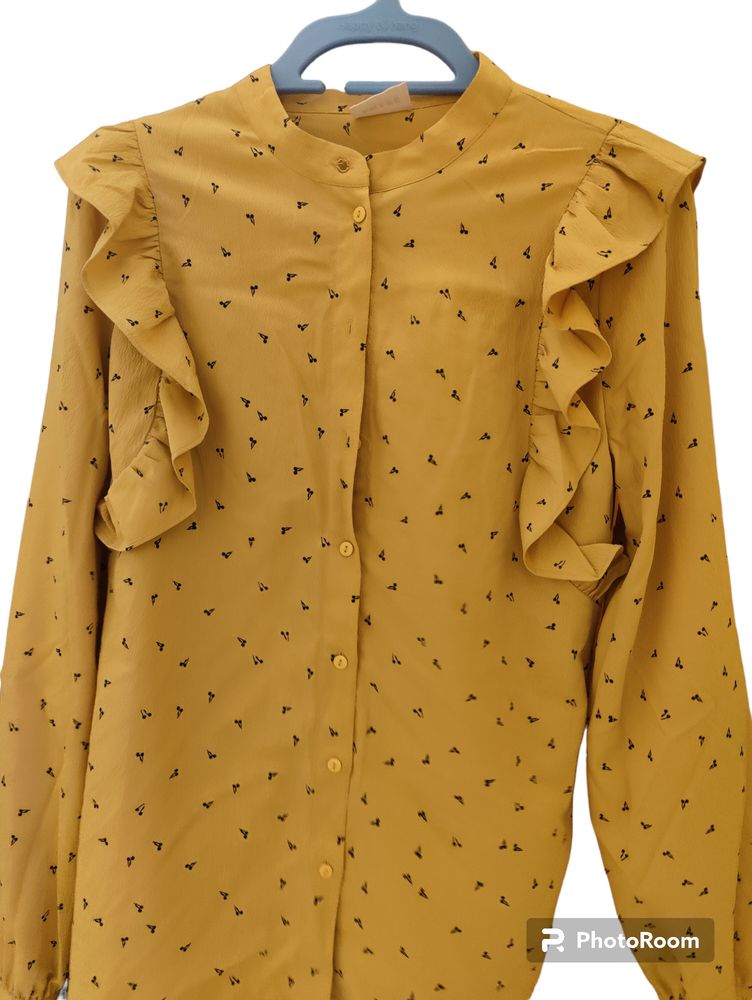Veromoda Cherry Print Brown Colour Casual Shirt
