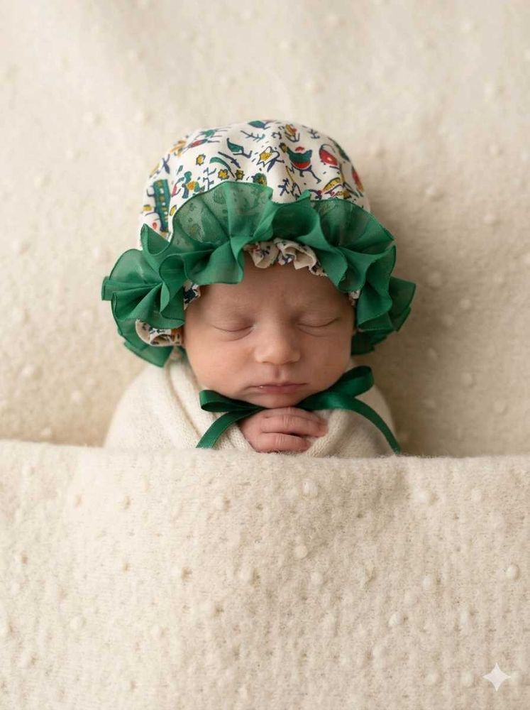 Adorable Baby Bonnet with Ruffles