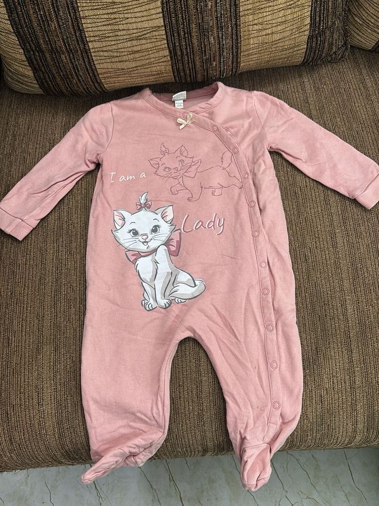 Baby Girl's Marie Cat Onesie