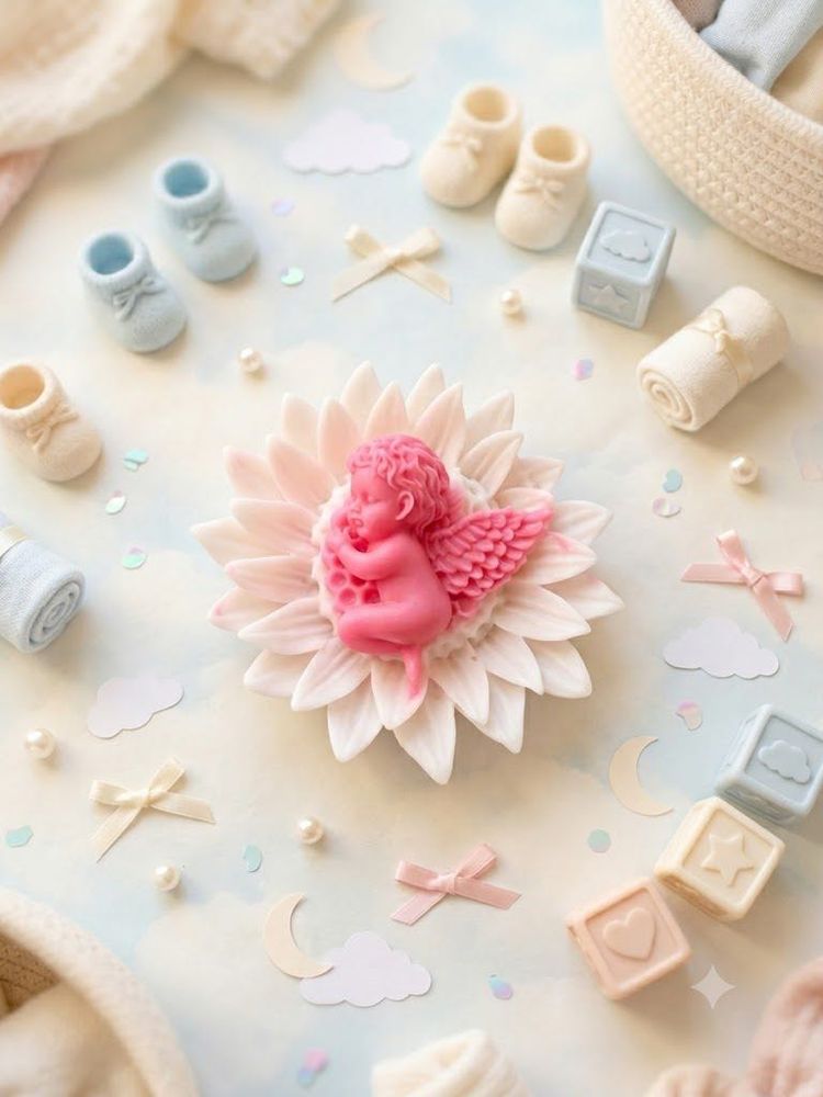 baby angel candle