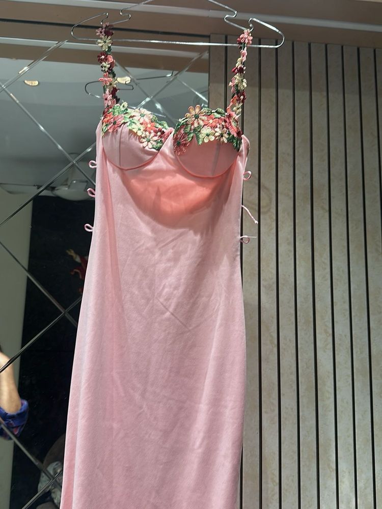 Pink maxi dress