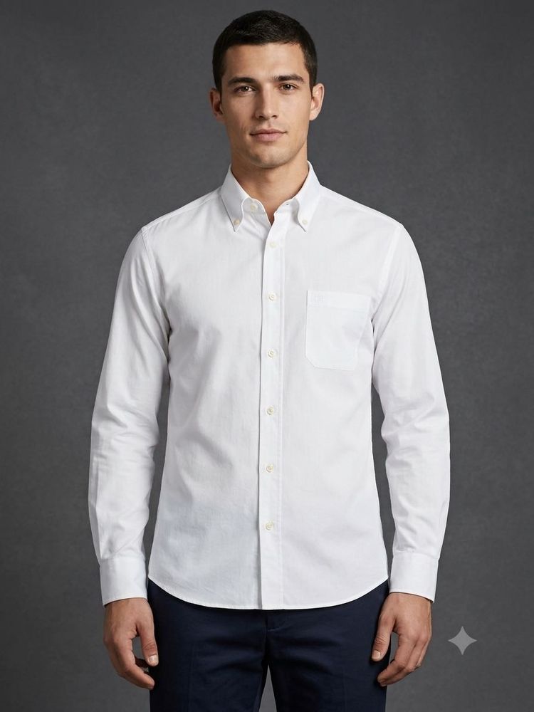 Classic White Button-Down Shirt