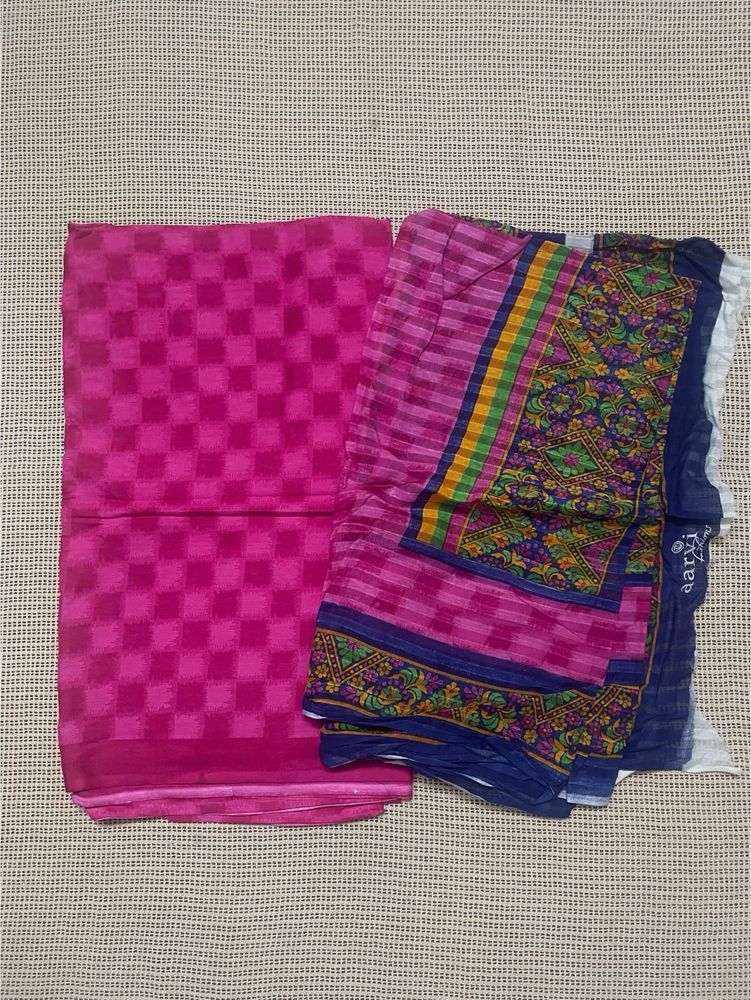 Pink Kurta And Dupatta Fabric