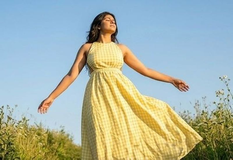 Cute Yellow Gingham Sundress
