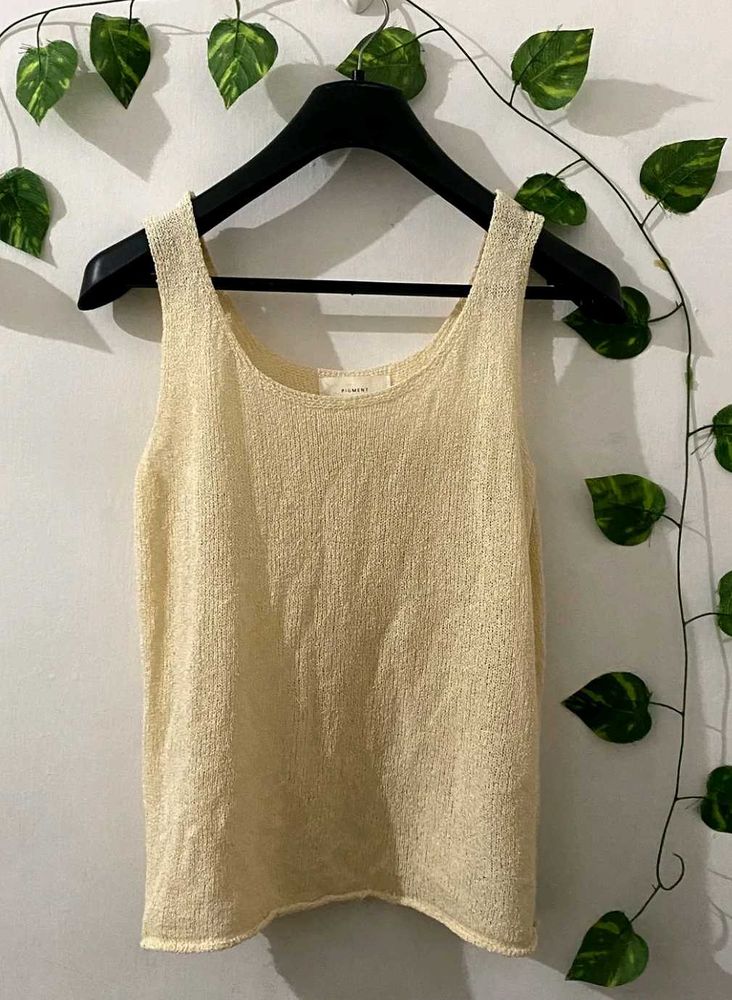 Cream Tank Top