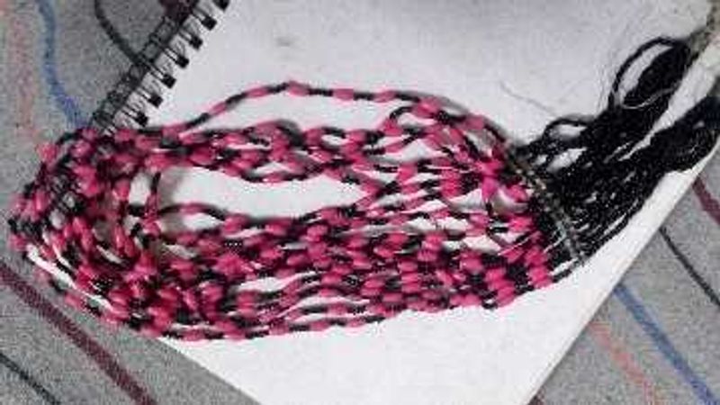 Pink &amp; Black Hair Tie