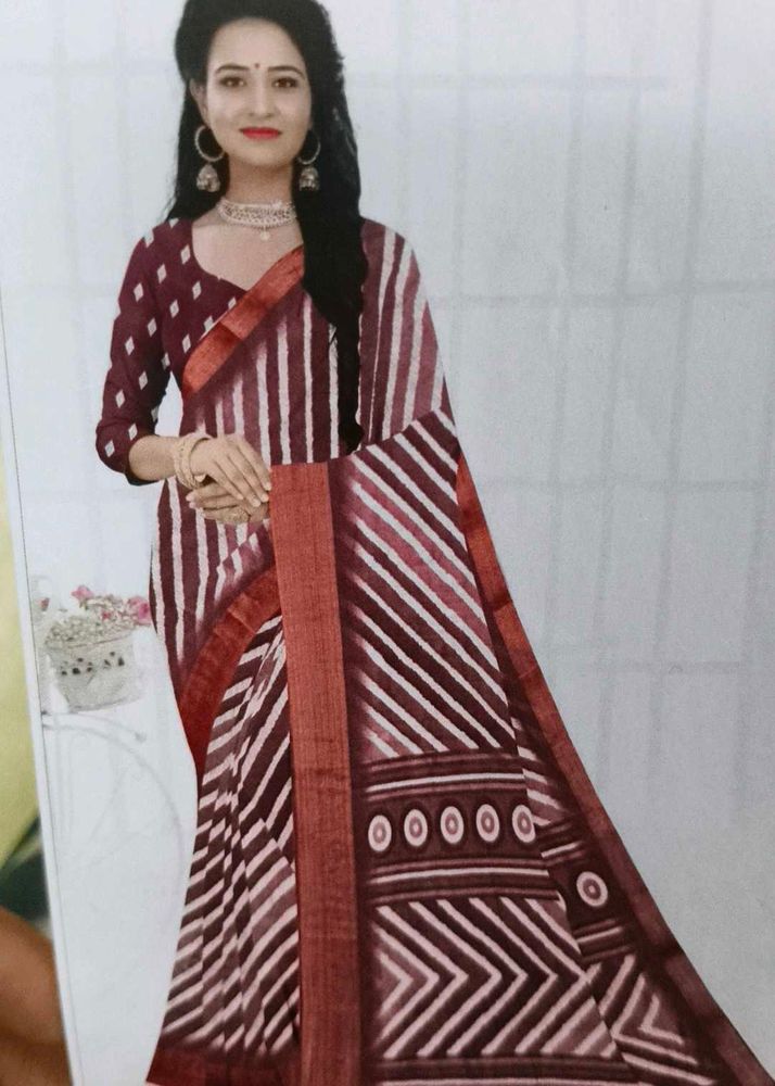 Stylish Striped Saree lite weight