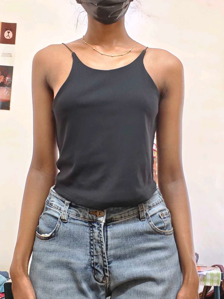 Sleeveless Black Tank Top