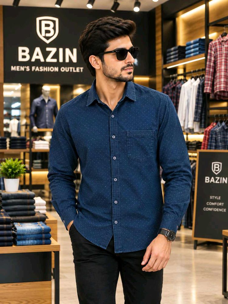 🇳🇿💫🎀Stylish Blue Speckled Shirt for Men