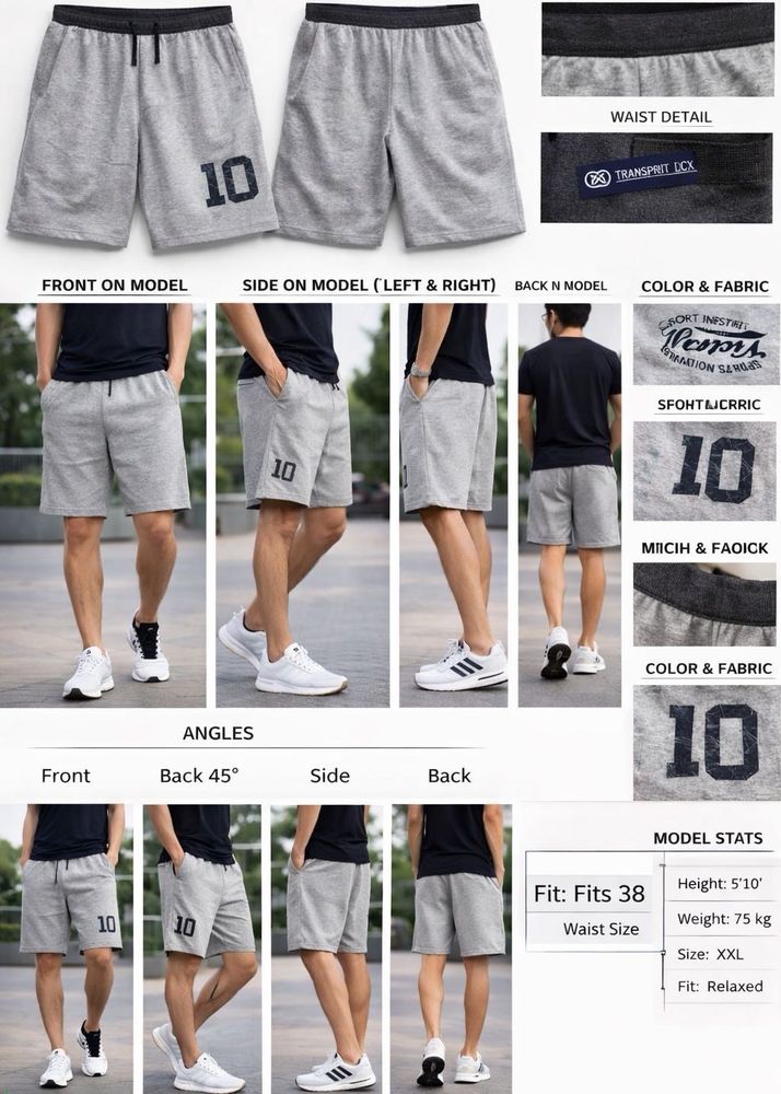 Teamspirit Grey Athletic Shorts