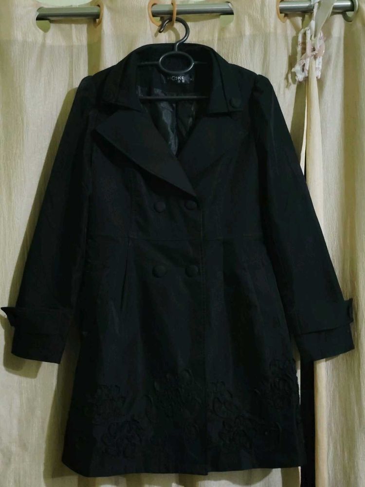 Elegant Black Trench Coat