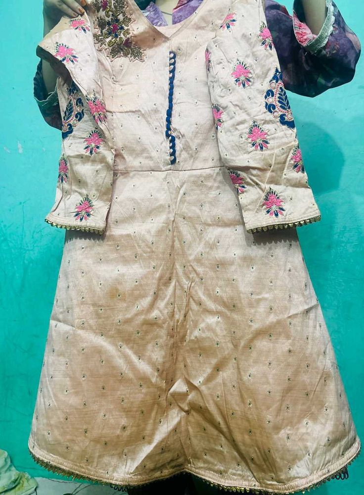 Embroidered Indian frock and afgani shalwar