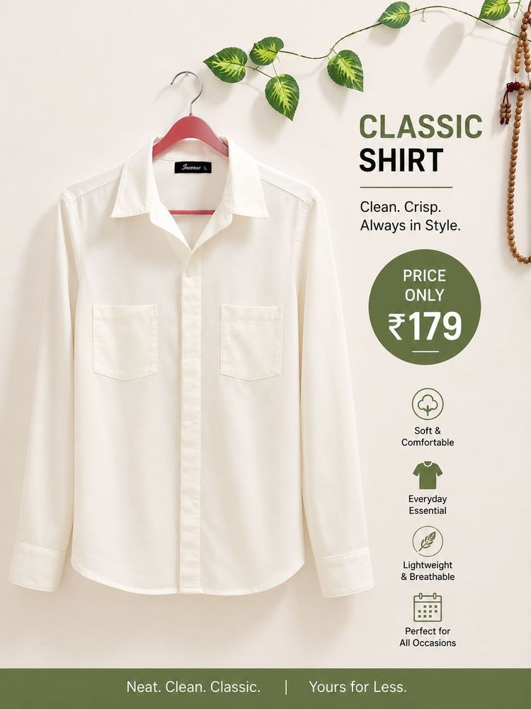 Classic Cream Long Sleeve Shirt