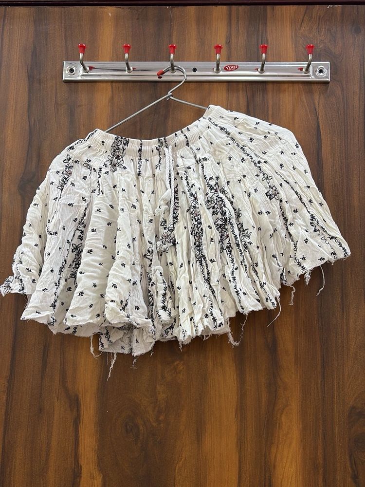 Mini boho cotton skirt