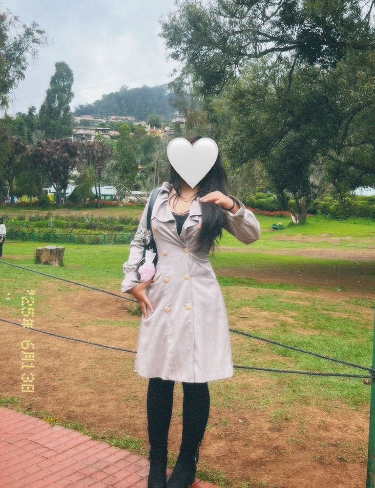 Elegant Ruffled Trench Coat