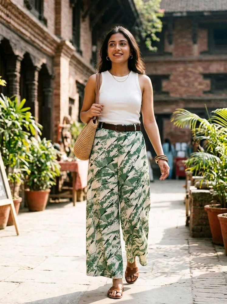daily wear green palazzo