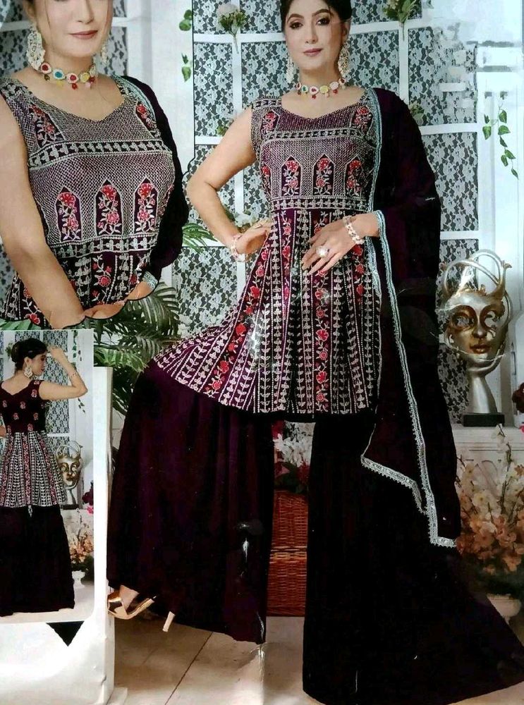 Designer Kurta Set with Palazzo