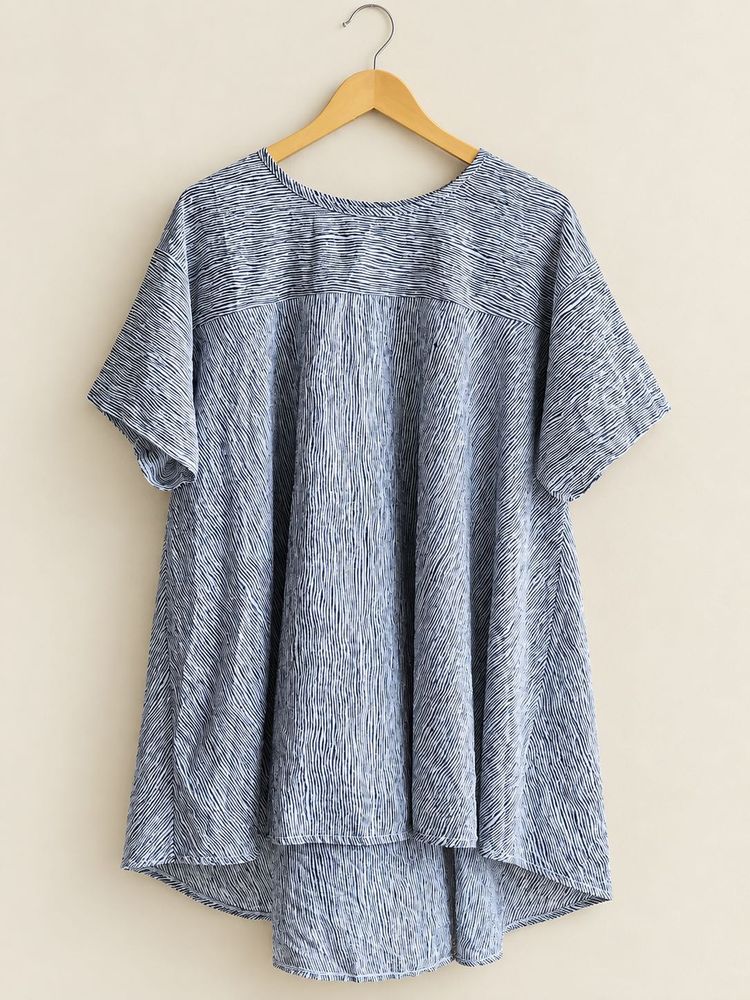 Striped Oversized Tunic Top