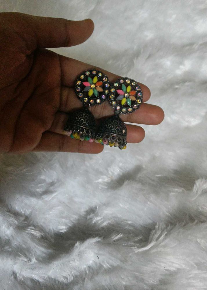Colorful Jhumka Earrings