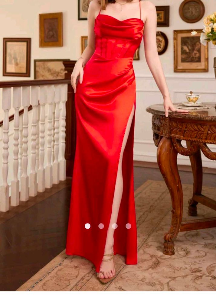 Elegant Red Maxi Dress