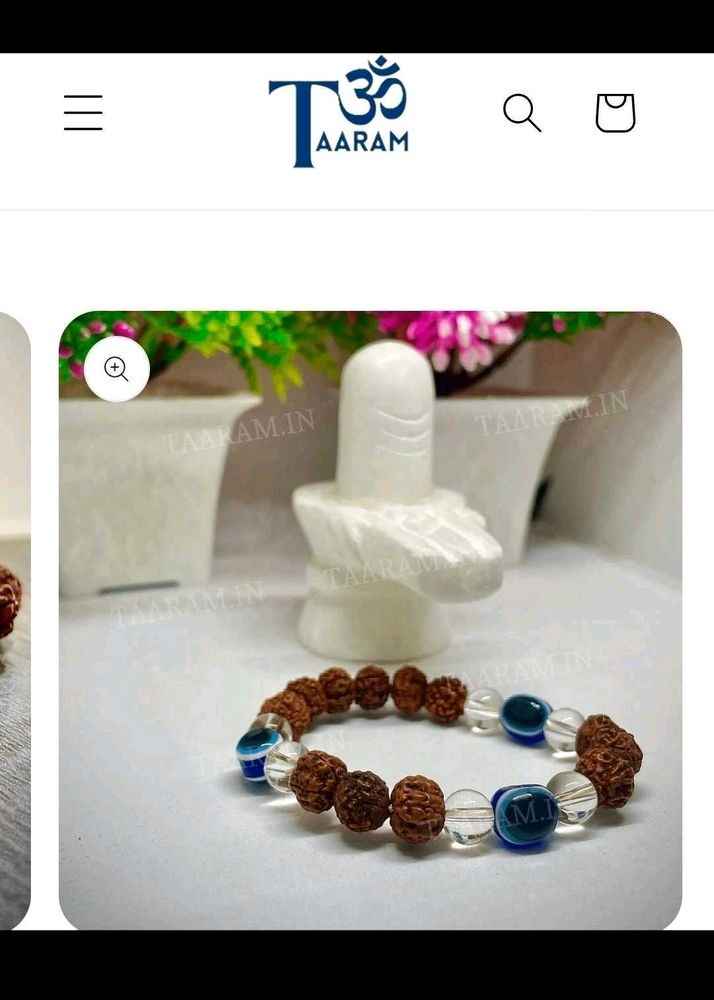 Rudraksha and Crystal Bracelet