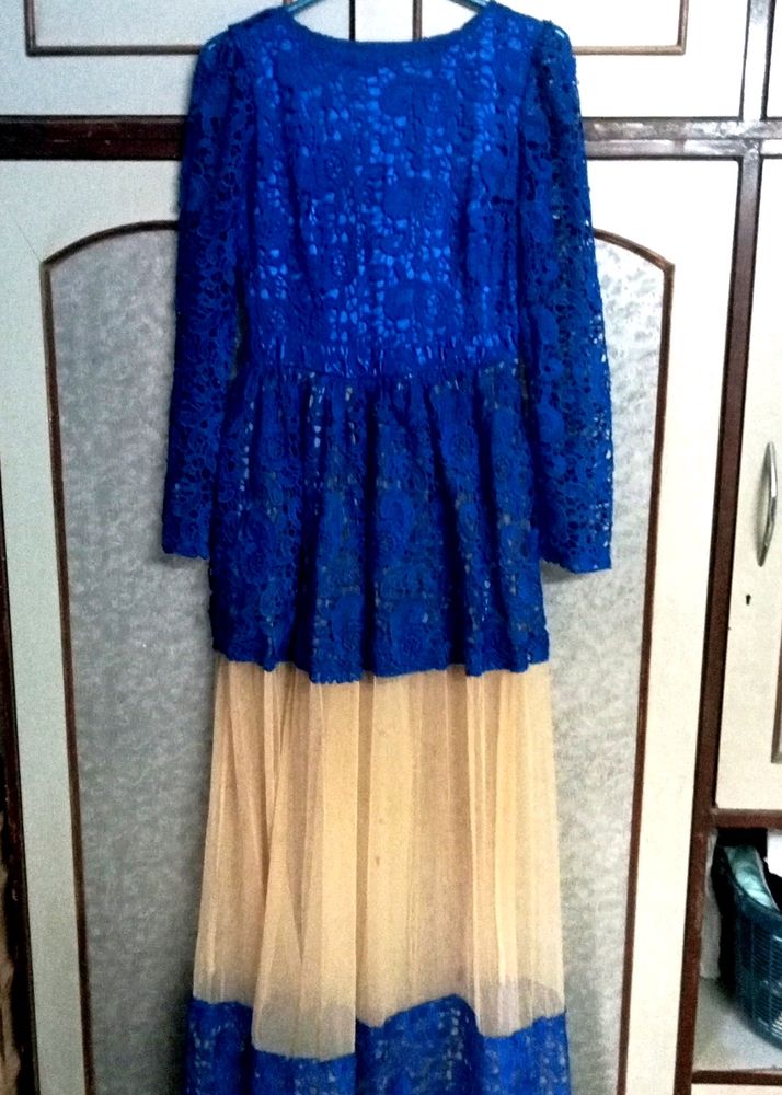 🔷Navy Blue Ethnic Gown🔷 [Reduced Price]