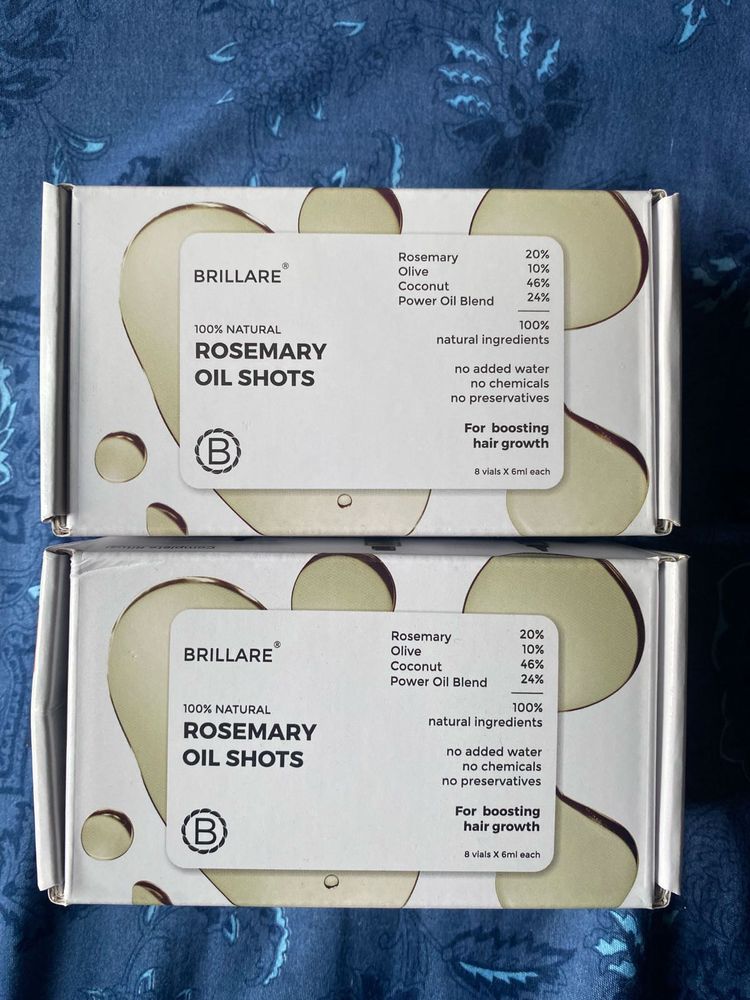 (2) 2 pack of Brillare Rosemary Oil Shots