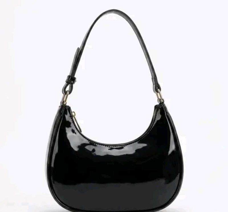 Trendy Black Hobo Bag