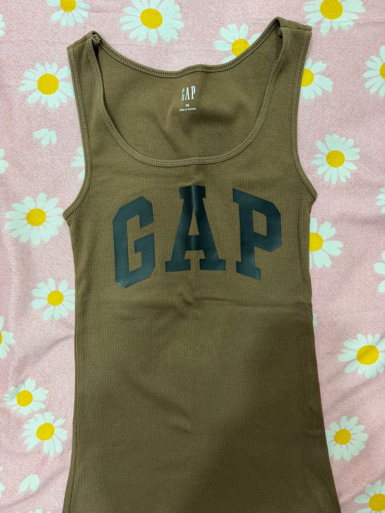 (XS) GAP Brown Ribbed Tank Top