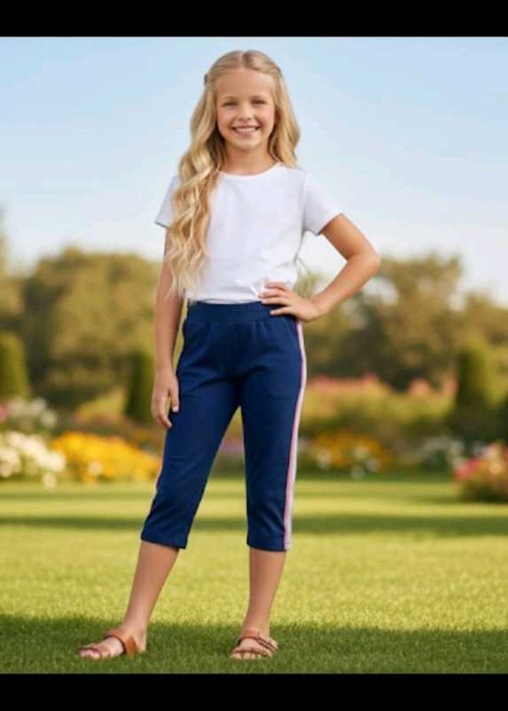 11-12 year Striped  girls Capri