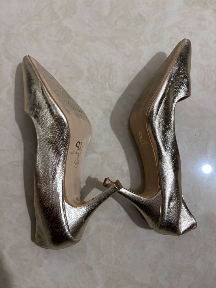 Elegant Gold Stiletto Heels