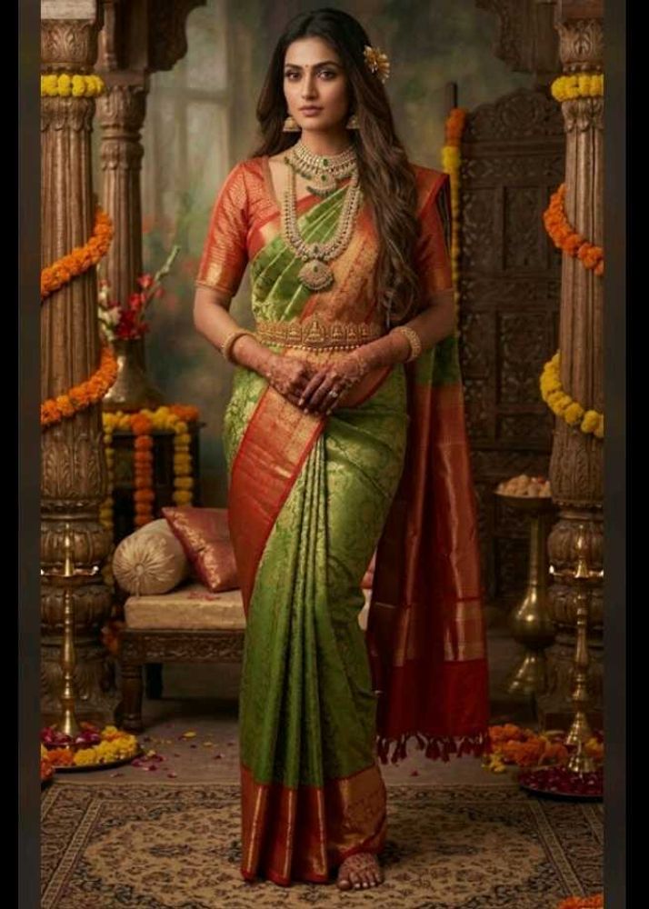 Green Semi Kanchi Pattu Saree