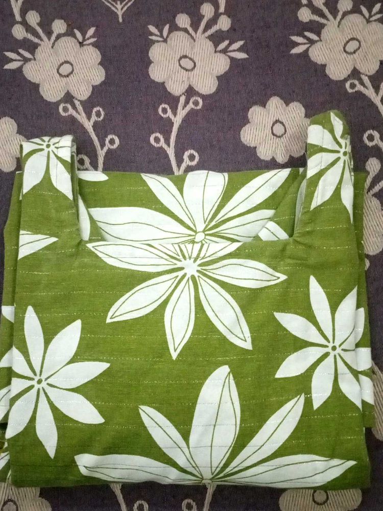 Green Floral Print Kurta