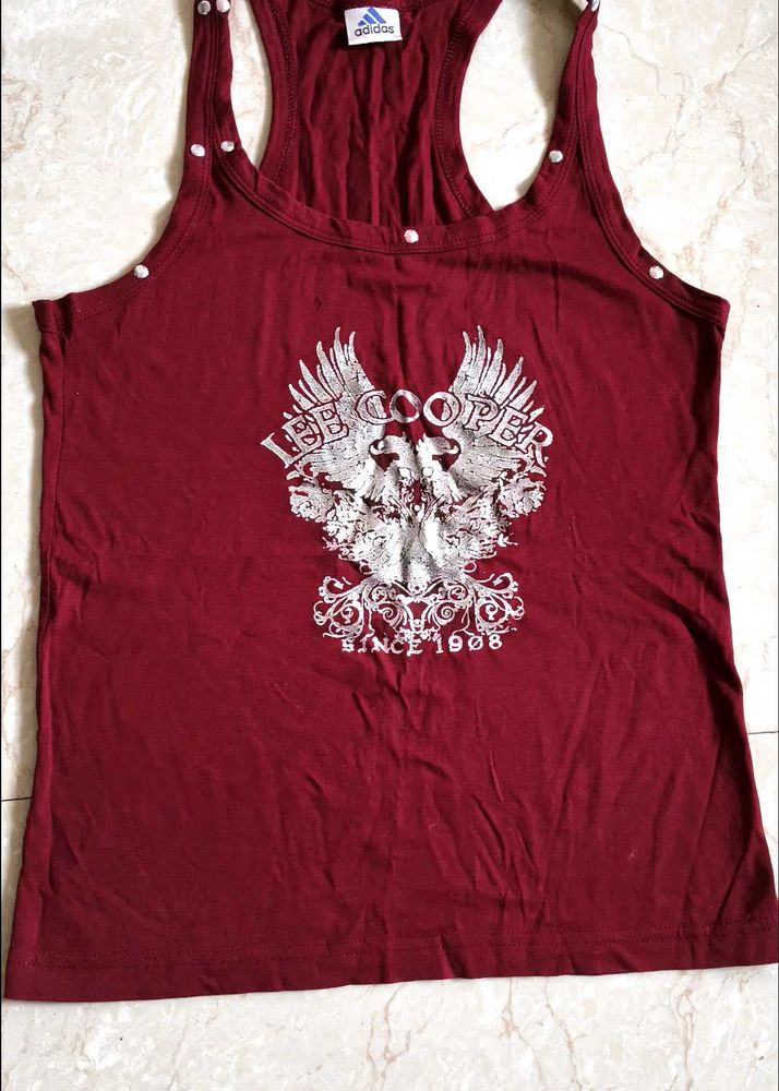 Adidas Maroon Colour Top