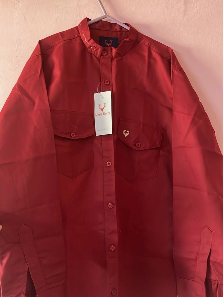 Allen Solly Red Casual Shirt