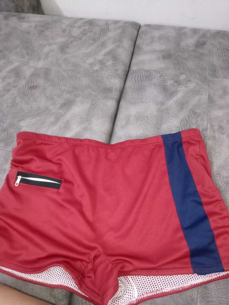 Vintage Red Athletic Shorts