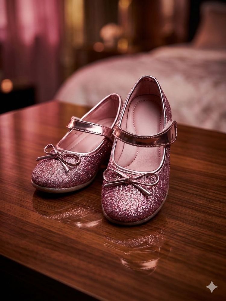 Sparkly Pink Ballet Flats for Girls