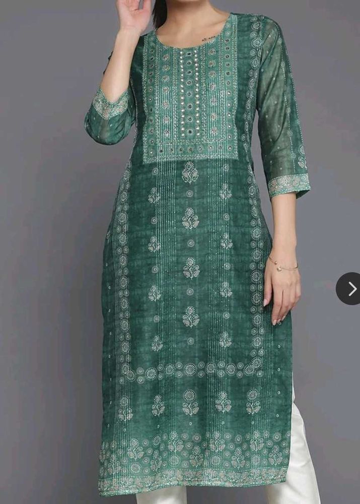 Libas Chanderi silk heavy work kurta