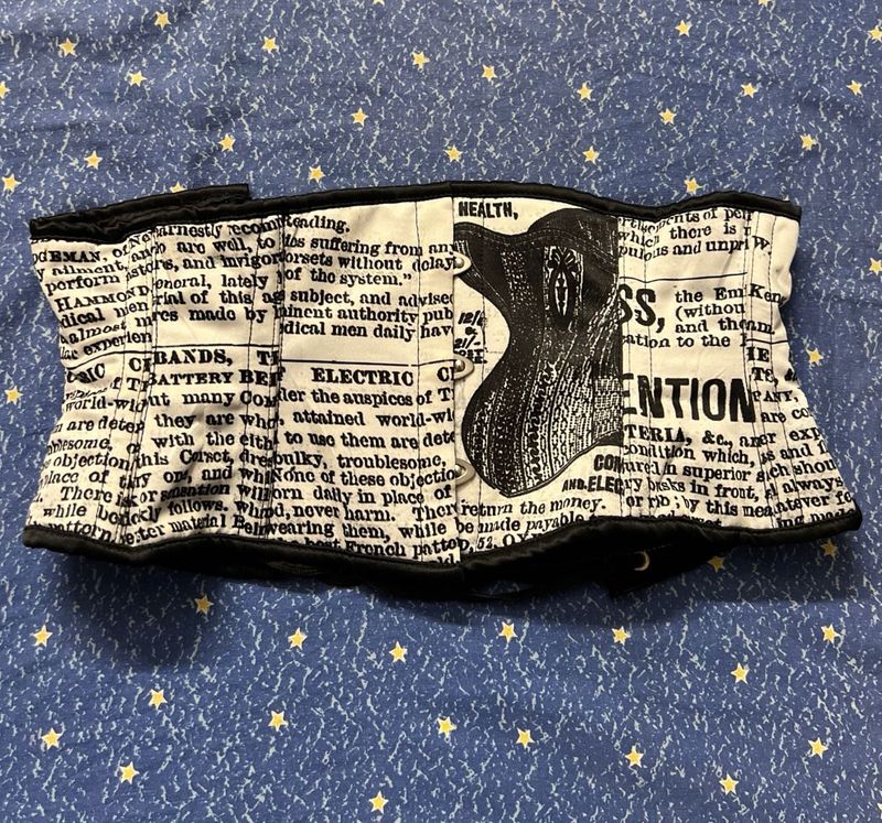 Vintage Newspaper Print Corset belt