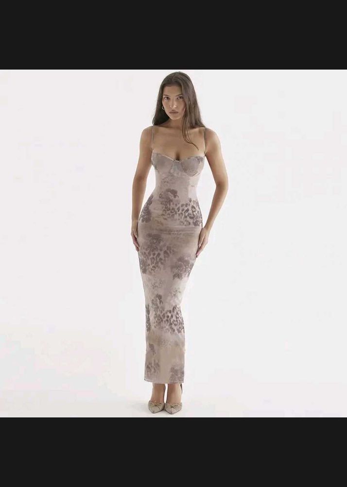 Newme Textured Print Bodycon Dress