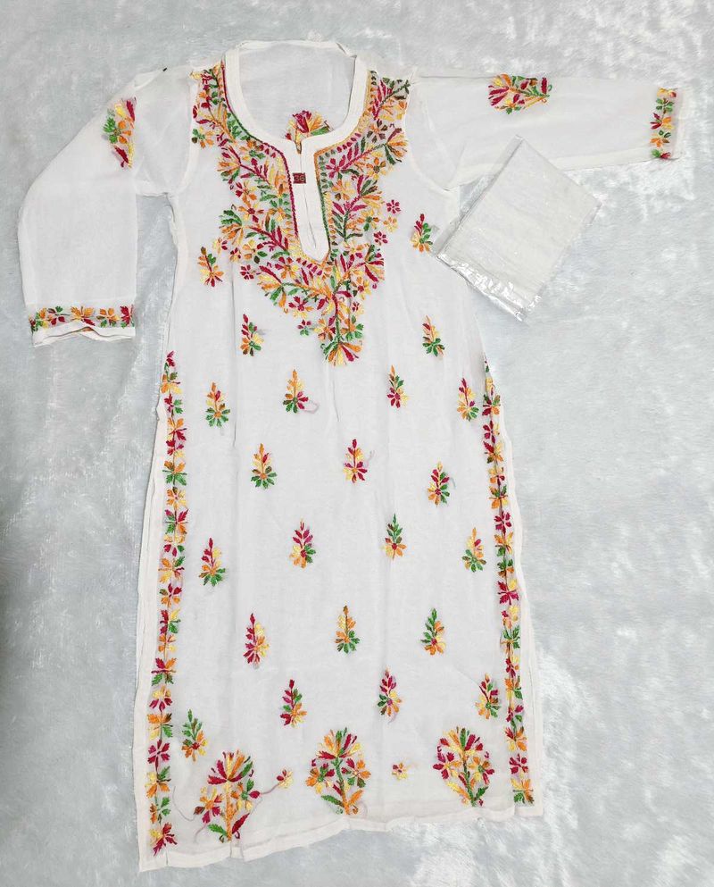Multi Thread Georgette Kurti With Inner