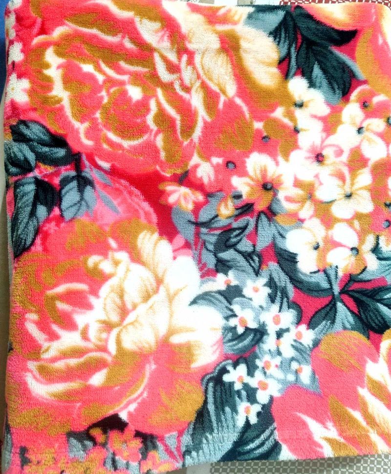 Vibrant Floral Fabric Blanket for small Girls