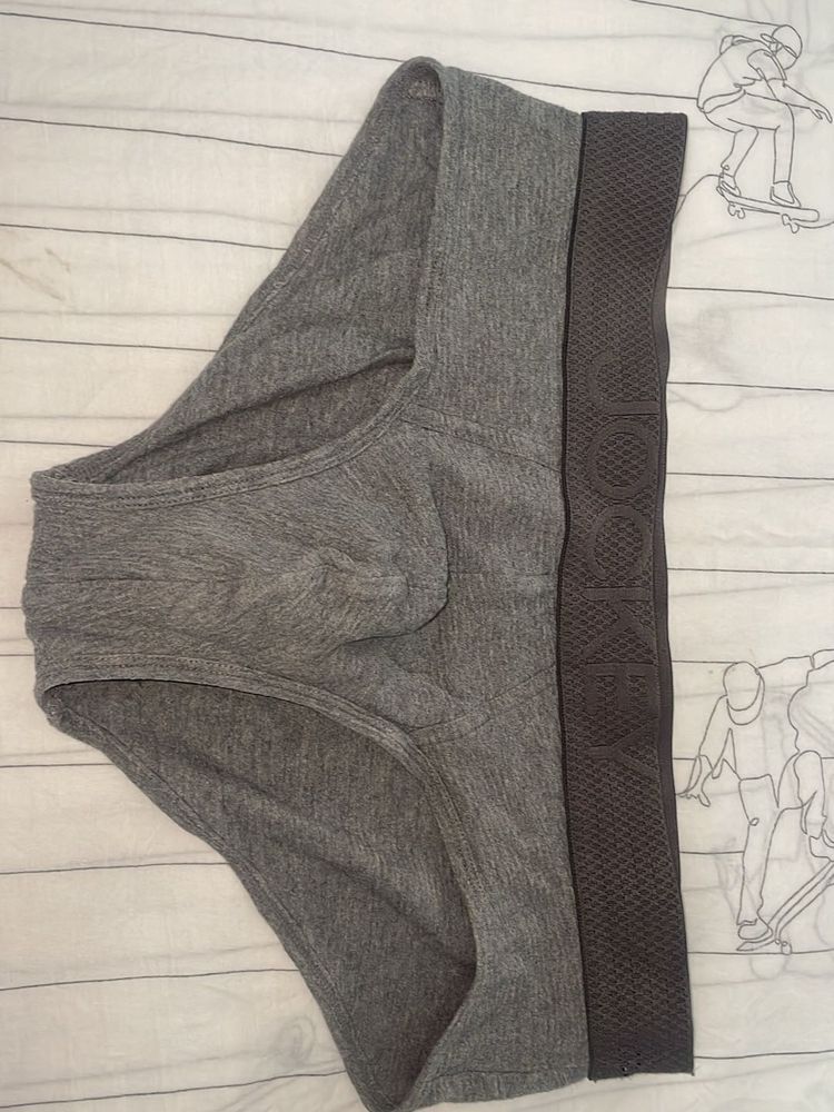 jockey Men's Grey Branded Briefs
