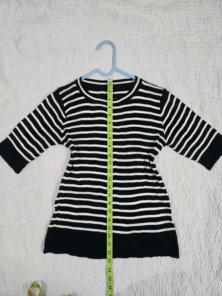 Classic Striped Knit Top fits S/M
