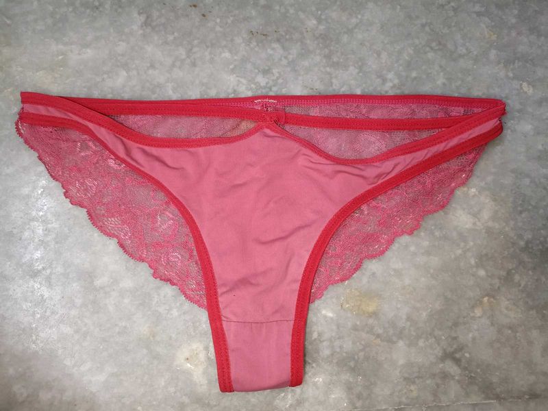 Lace Trim Panty - Pink