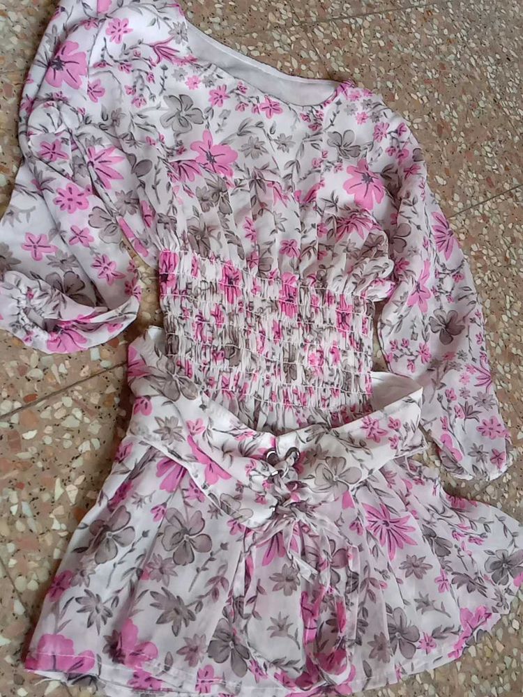 Floral Print Mini Dress