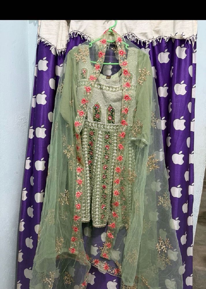 Embroidered Kurta Set with Dupatta