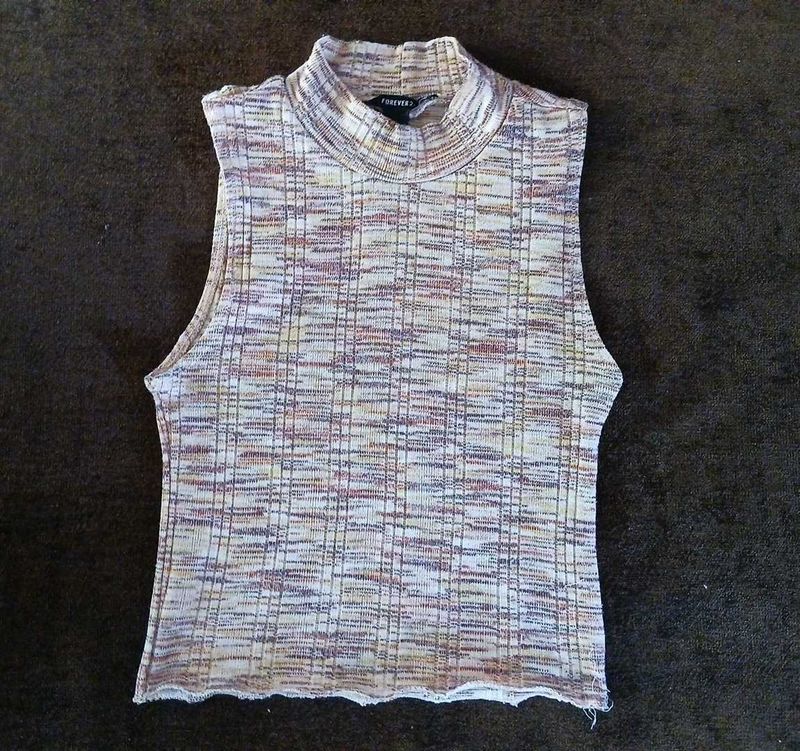Forever 21 Sleeveless Mock Neck Top