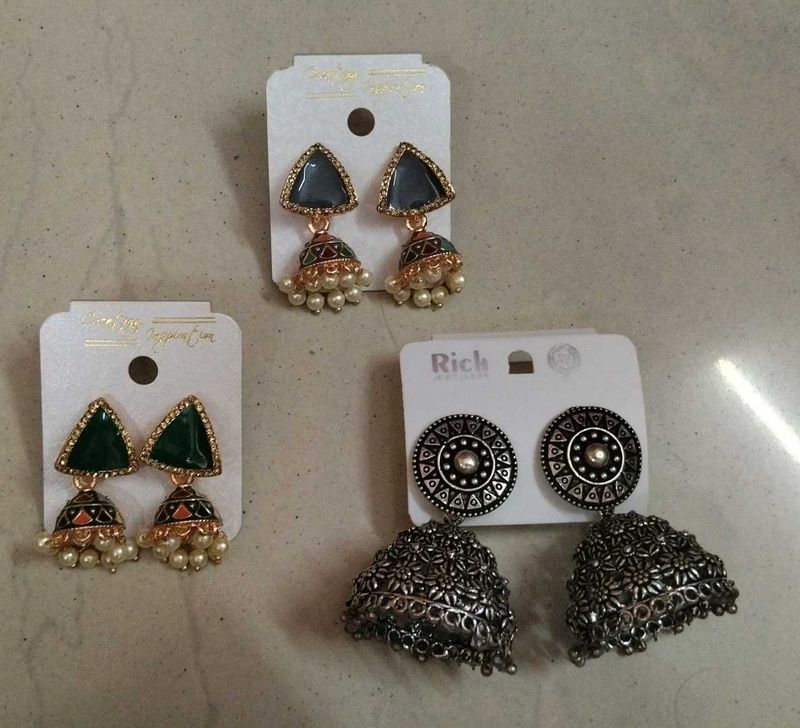 Charming Trio of Ethnic Earrings